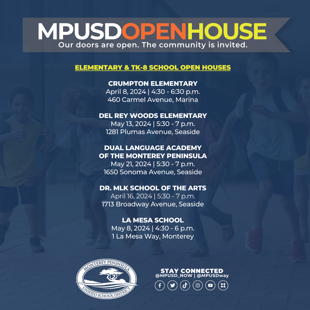 Elementary and TK-8 English Open Houses