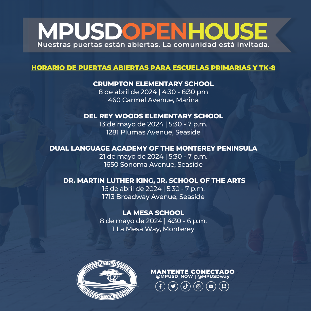 Spanish Elementary and TK-8 Open Houses